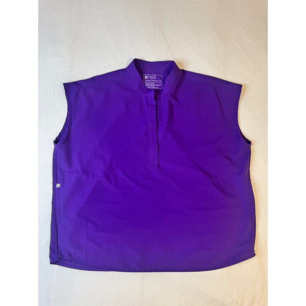 FIGS Rafaela Oversized Scrub Top Digital Grape Purple Women's XL Retired Rare LE - Picture 7 of 15